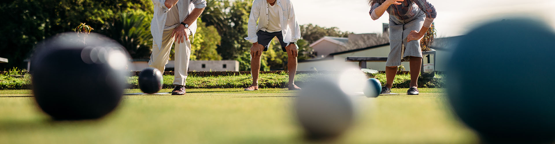 Bocce ball court artificial grass surface