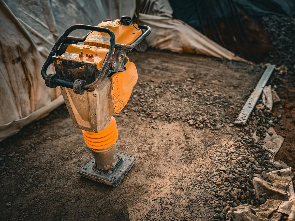 Hose test being run on a compacted sub-base before turf installation